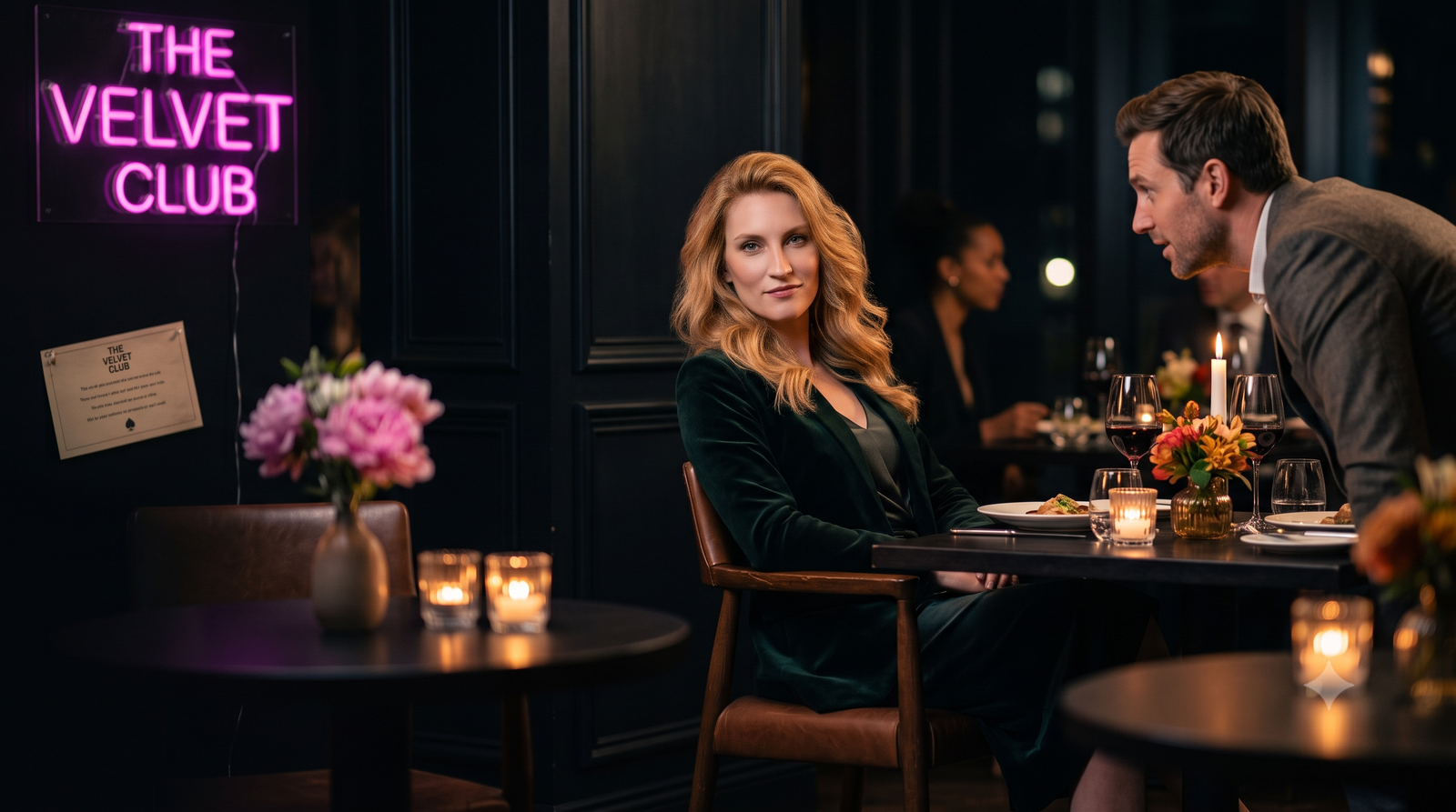 What is seduction — a woman reading her dinner companion's desire across a restaurant table